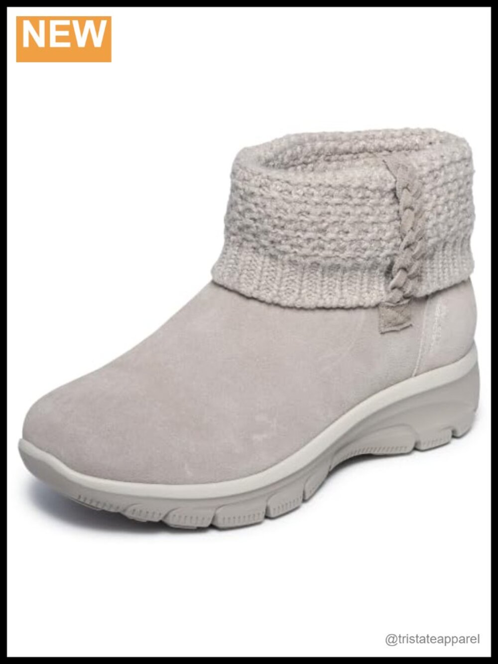 Suede Ankle Booties with Memory Foam Slip-On Design, Handsfree Comfortable Boot